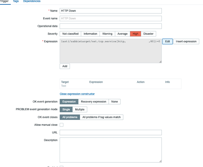 configure a new trigger